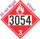 Flammable Class 3 UN3054 20mil Rigid Vinyl DOT Placard