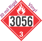 Flammable Class 3 UN3056 20mil Rigid Vinyl DOT Placard