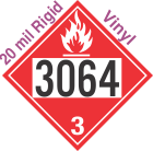 Flammable Class 3 UN3064 20mil Rigid Vinyl DOT Placard