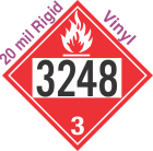 Flammable Class 3 UN3248 20mil Rigid Vinyl DOT Placard