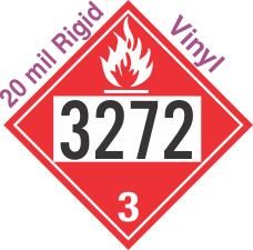 Flammable Class 3 UN3272 20mil Rigid Vinyl DOT Placard