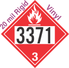 Flammable Class 3 UN3371 20mil Rigid Vinyl DOT Placard