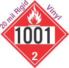 Flammable Gas Class 2.1 UN1001 20mil Rigid Vinyl DOT Placard