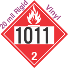 Flammable Gas Class 2.1 UN1011 20mil Rigid Vinyl DOT Placard