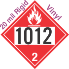Flammable Gas Class 2.1 UN1012 20mil Rigid Vinyl DOT Placard