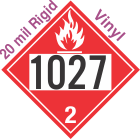 Flammable Gas Class 2.1 UN1027 20mil Rigid Vinyl DOT Placard