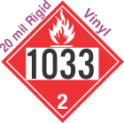 Flammable Gas Class 2.1 UN1033 20mil Rigid Vinyl DOT Placard
