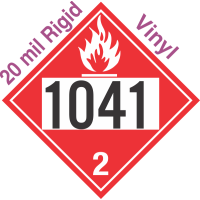 Flammable Gas Class 2.1 UN1041 20mil Rigid Vinyl DOT Placard