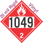Flammable Gas Class 2.1 UN1049 20mil Rigid Vinyl DOT Placard