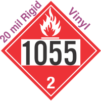 Flammable Gas Class 2.1 UN1055 20mil Rigid Vinyl DOT Placard