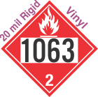 Flammable Gas Class 2.1 UN1063 20mil Rigid Vinyl DOT Placard