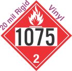 Flammable Gas Class 2.1 UN1075 20mil Rigid Vinyl DOT Placard