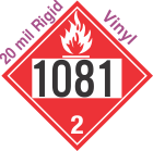 Flammable Gas Class 2.1 UN1081 20mil Rigid Vinyl DOT Placard