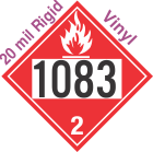Flammable Gas Class 2.1 UN1083 20mil Rigid Vinyl DOT Placard