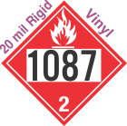 Flammable Gas Class 2.1 UN1087 20mil Rigid Vinyl DOT Placard