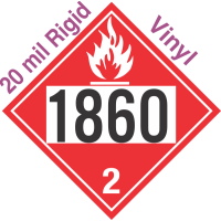 Flammable Gas Class 2.1 UN1860 20mil Rigid Vinyl DOT Placard