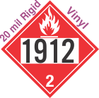 Flammable Gas Class 2.1 UN1912 20mil Rigid Vinyl DOT Placard
