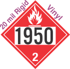 Flammable Gas Class 2.1 UN1950 20mil Rigid Vinyl DOT Placard