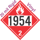 Flammable Gas Class 2.1 UN1954 20mil Rigid Vinyl DOT Placard