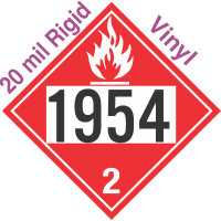 Flammable Gas Class 2.1 UN1954 20mil Rigid Vinyl DOT Placard