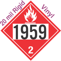 Flammable Gas Class 2.1 UN1959 20mil Rigid Vinyl DOT Placard