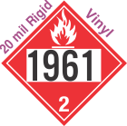 Flammable Gas Class 2.1 UN1961 20mil Rigid Vinyl DOT Placard