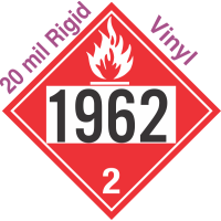 Flammable Gas Class 2.1 UN1962 20mil Rigid Vinyl DOT Placard