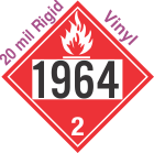 Flammable Gas Class 2.1 UN1964 20mil Rigid Vinyl DOT Placard