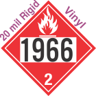 Flammable Gas Class 2.1 UN1966 20mil Rigid Vinyl DOT Placard