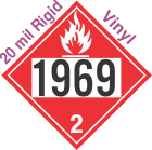 Flammable Gas Class 2.1 UN1969 20mil Rigid Vinyl DOT Placard