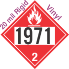 Flammable Gas Class 2.1 UN1971 20mil Rigid Vinyl DOT Placard