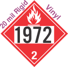 Flammable Gas Class 2.1 UN1972 20mil Rigid Vinyl DOT Placard