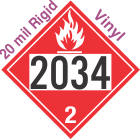 Flammable Gas Class 2.1 UN2034 20mil Rigid Vinyl DOT Placard