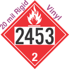Flammable Gas Class 2.1 UN2453 20mil Rigid Vinyl DOT Placard