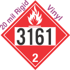 Flammable Gas Class 2.1 UN3161 20mil Rigid Vinyl DOT Placard