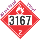 Flammable Gas Class 2.1 UN3167 20mil Rigid Vinyl DOT Placard