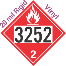 Flammable Gas Class 2.1 UN3252 20mil Rigid Vinyl DOT Placard