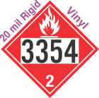 Flammable Gas Class 2.1 UN3354 20mil Rigid Vinyl DOT Placard