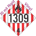 Flammable Solid Class 4.1 UN1309 20mil Rigid Vinyl DOT Placard