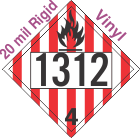 Flammable Solid Class 4.1 UN1312 20mil Rigid Vinyl DOT Placard