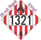 Flammable Solid Class 4.1 UN1321 20mil Rigid Vinyl DOT Placard