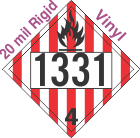 Flammable Solid Class 4.1 UN1331 20mil Rigid Vinyl DOT Placard
