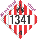 Flammable Solid Class 4.1 UN1341 20mil Rigid Vinyl DOT Placard