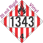 Flammable Solid Class 4.1 UN1343 20mil Rigid Vinyl DOT Placard