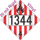 Flammable Solid Class 4.1 UN1344 20mil Rigid Vinyl DOT Placard
