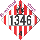 Flammable Solid Class 4.1 UN1346 20mil Rigid Vinyl DOT Placard