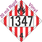 Flammable Solid Class 4.1 UN1347 20mil Rigid Vinyl DOT Placard