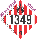Flammable Solid Class 4.1 UN1349 20mil Rigid Vinyl DOT Placard
