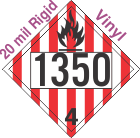 Flammable Solid Class 4.1 UN1350 20mil Rigid Vinyl DOT Placard
