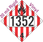 Flammable Solid Class 4.1 UN1352 20mil Rigid Vinyl DOT Placard